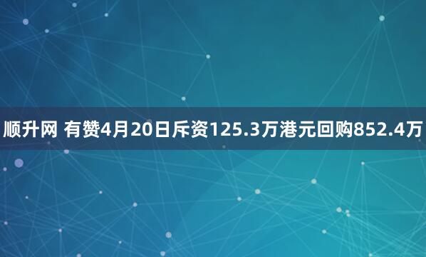 顺升网 有赞4月20日斥资125.3万港元回购852.4万
