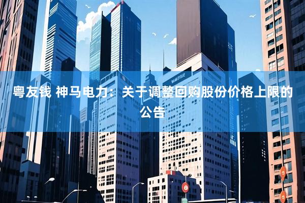 粤友钱 神马电力：关于调整回购股份价格上限的公告