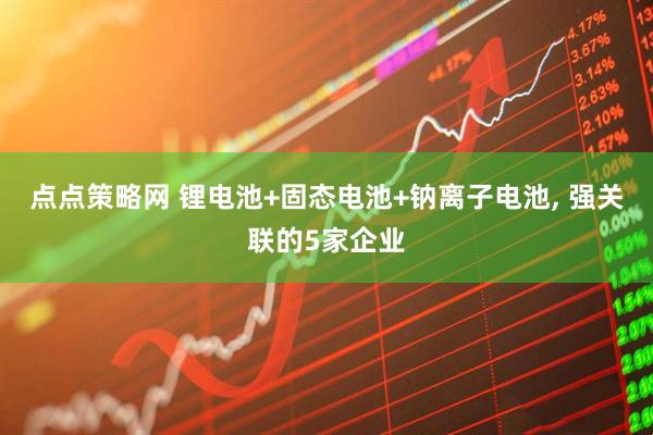 点点策略网 锂电池+固态电池+钠离子电池, 强关联的5家企业