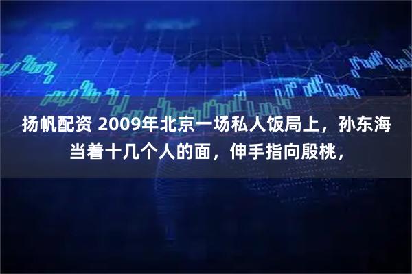 扬帆配资 2009年北京一场私人饭局上，孙东海当着十几个人的面，伸手指向殷桃，